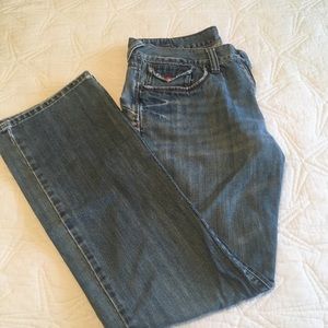 LOST Distressed denim long pants.